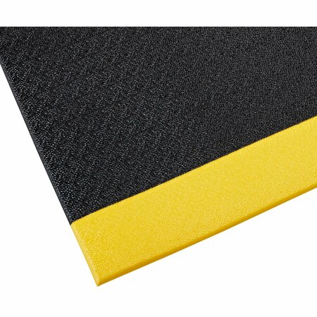 Crown Matting Technologies Tuff-Spun 3/8 Pebble-Surface 3'x60' Black w/Yellow SER3836BP